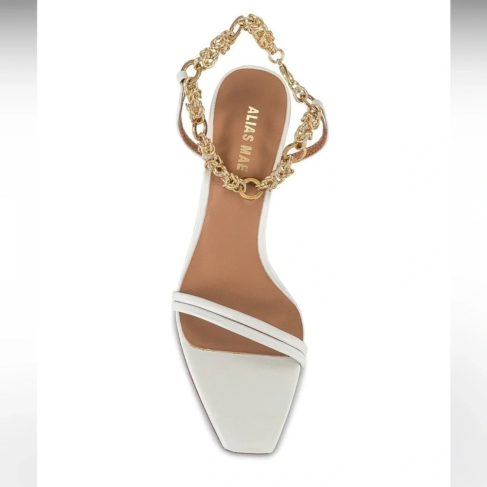 Alias Mae | Ankle Strap Heel in Ivory Size 39 NEW